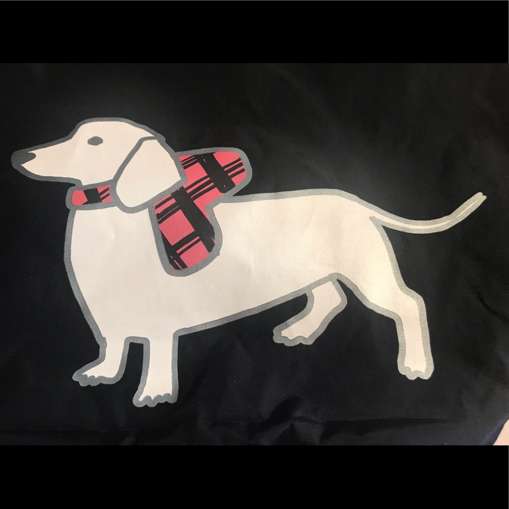 EUC LeSportsac Large Black 2-Sided 2 Different Dog Print Nylon Tote - Picture 4 of 10